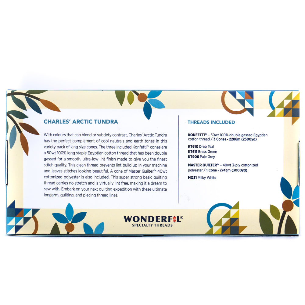 Charles’ Arctic Tundra by Edyta Sitar - Mixed Thread Pack WonderFil Online EU
