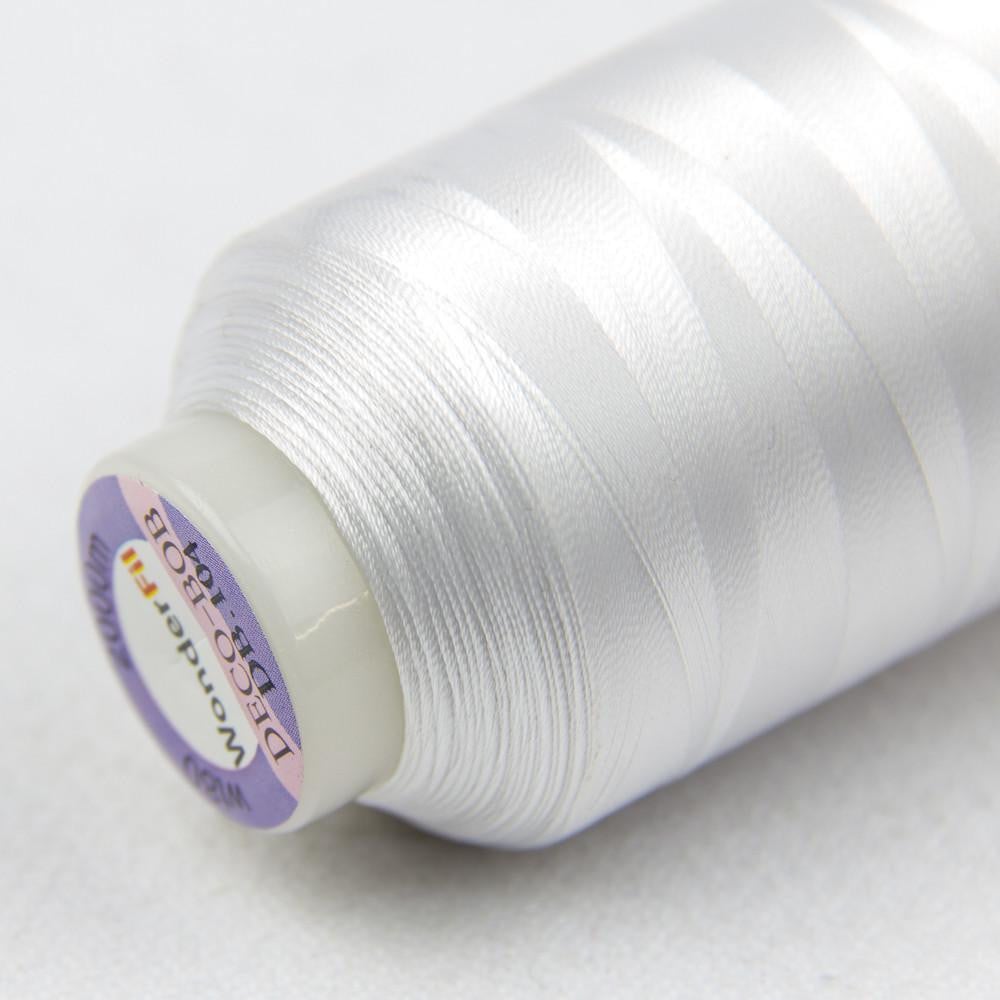 DB104 - DecoBob™ Cottonized Polyester White Thread WonderFil
