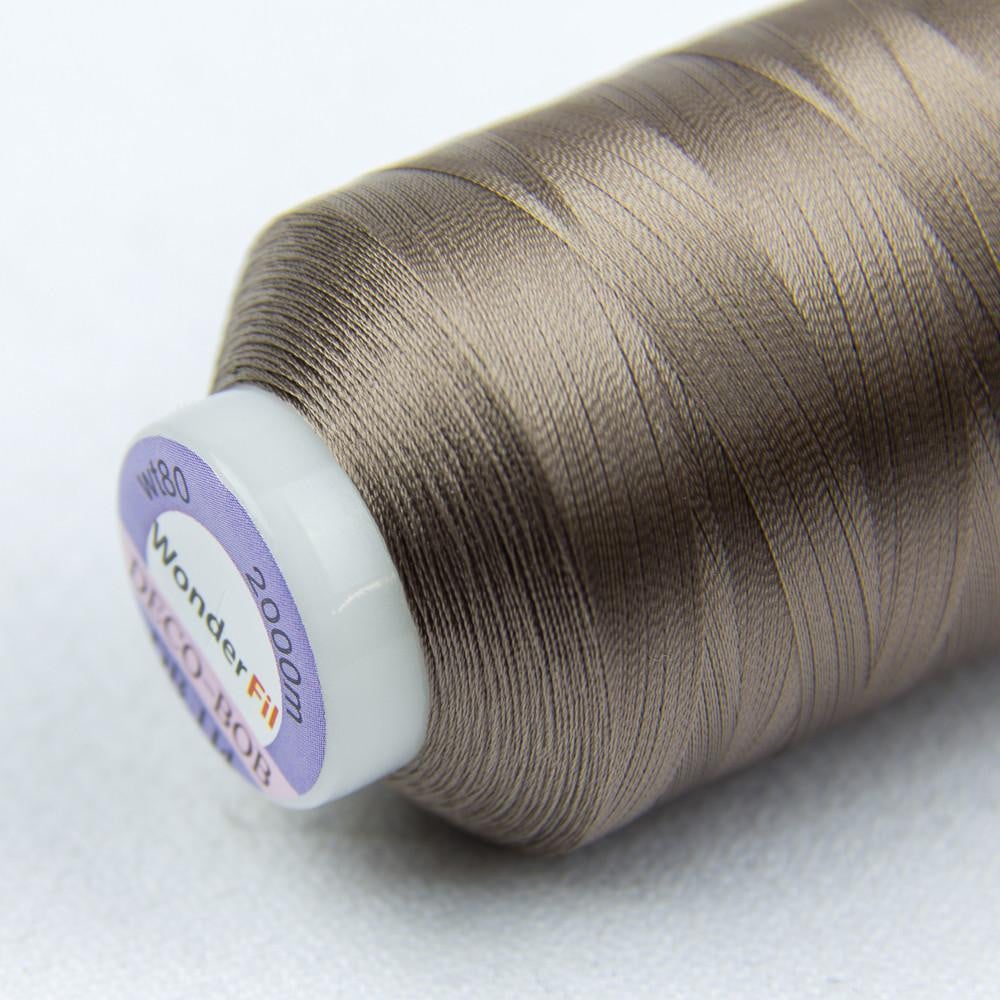 DB114 - DecoBob™ Cottonized Polyester Brown Grey Thread WonderFil