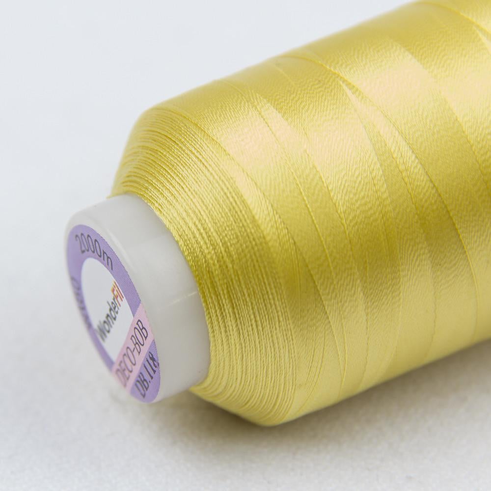 DB118 - DecoBob™ Cottonized Polyester Soft Yellow Thread WonderFil