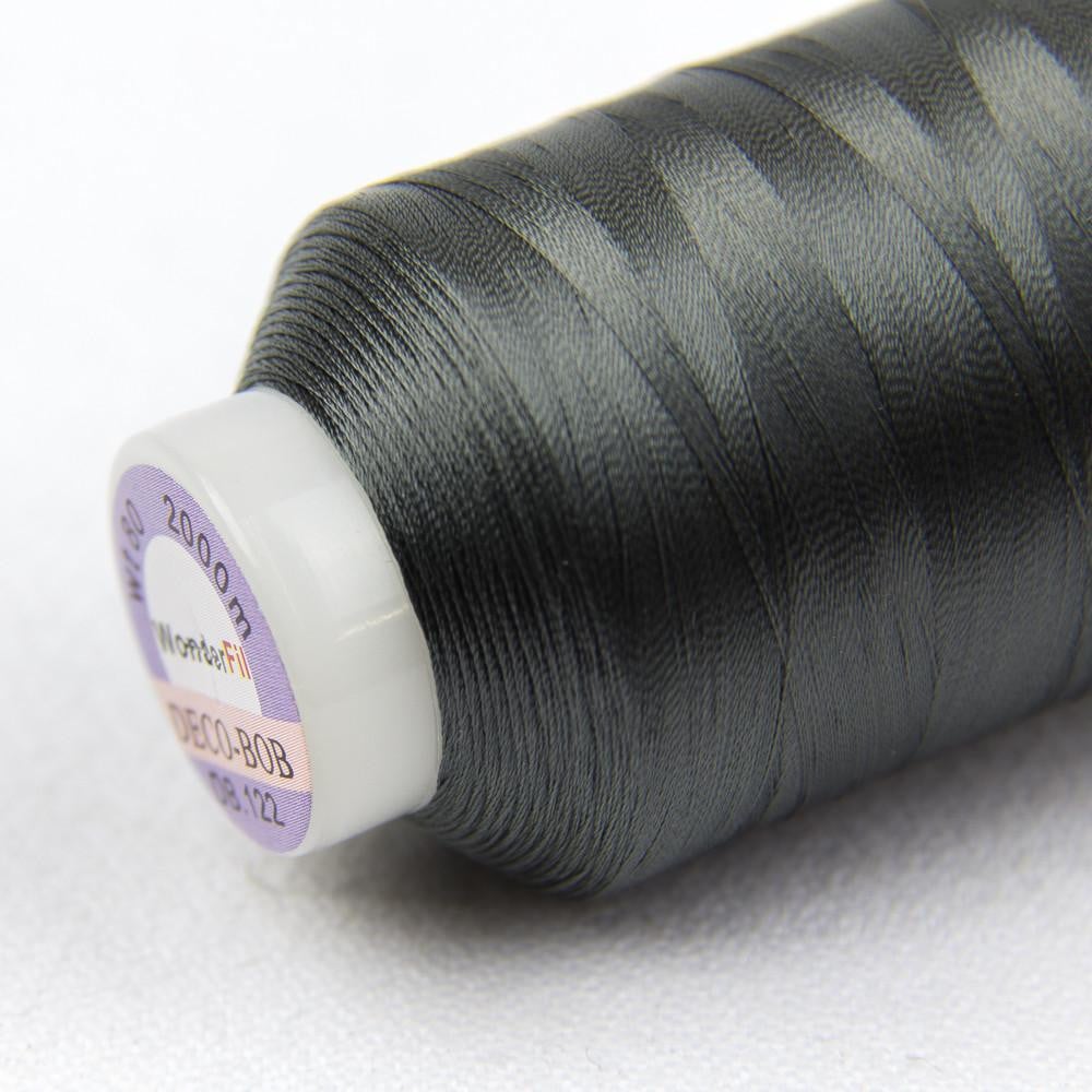 DB122 - DecoBob™ Cottonized Polyester Dark Grey Thread WonderFil