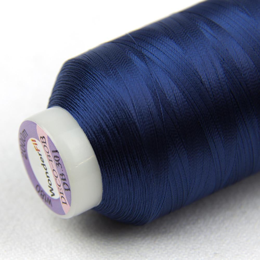 DB301 - DecoBob™ Cottonized Polyester Navy Thread WonderFil