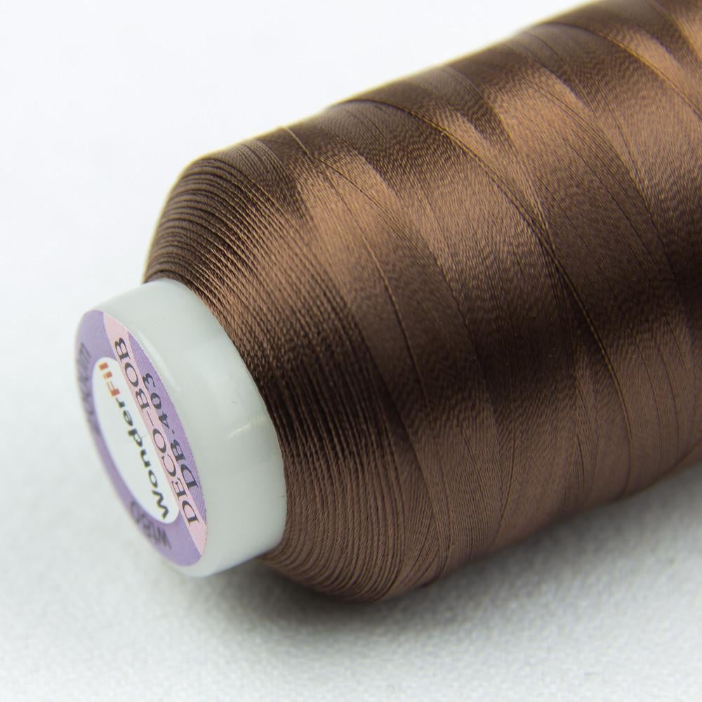 DB403 - DecoBob™ Cottonized Polyester Brown Thread WonderFil