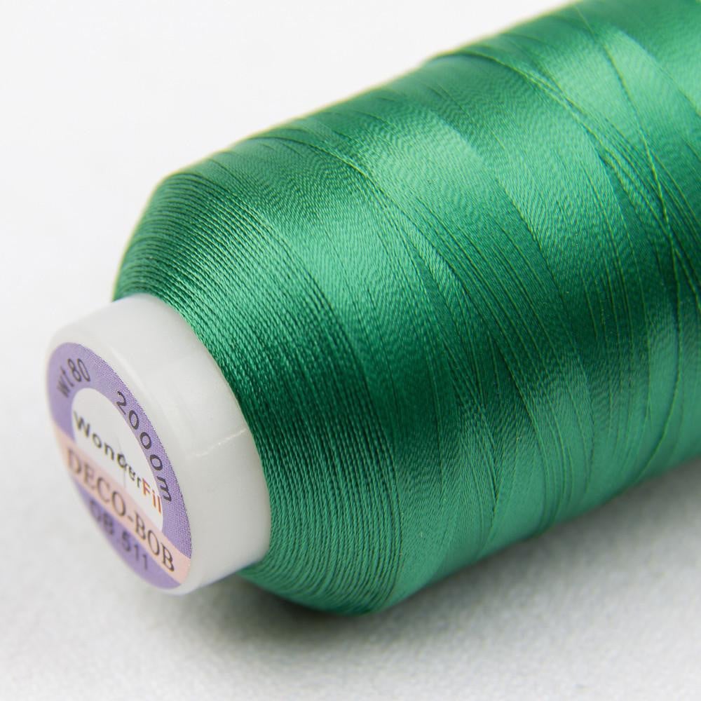DB511 - DecoBob™ Cottonized Polyester Emerald Green Thread WonderFil