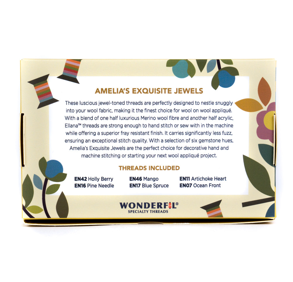 Amelia's Exquisite Jewels by Edyta Sitar - Wool/Acrylic Thread Pack WonderFil Online EU