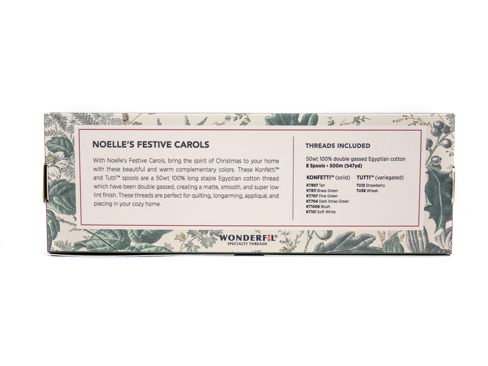 Noelle’s Festive Carols by Edyta Sitar - Egyptian Cotton Thread Pack WonderFil Online EU