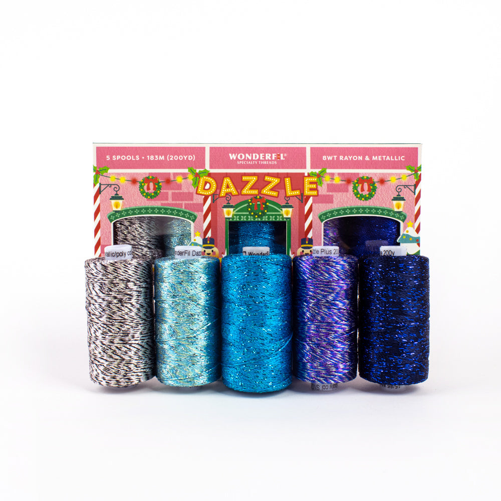 Dazzle™️ 8wt Rayon & Metallic Holiday Pack WonderFil Europe