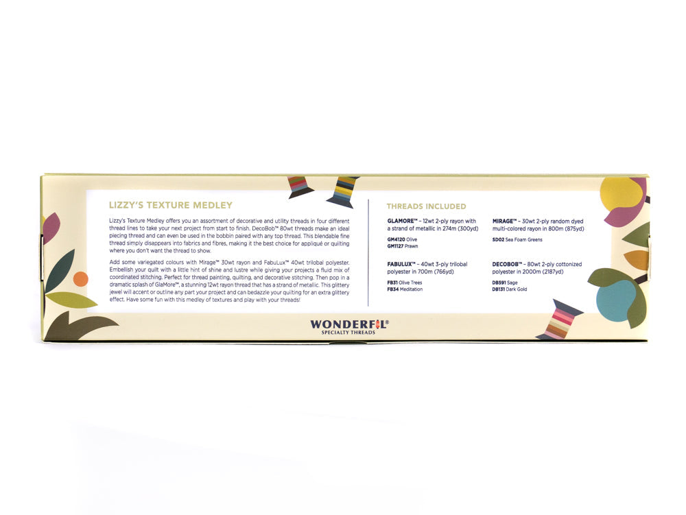 Lizzy’s Texture Medley by Edyta Sitar - Mixed Thread Pack WonderFil Online EU
