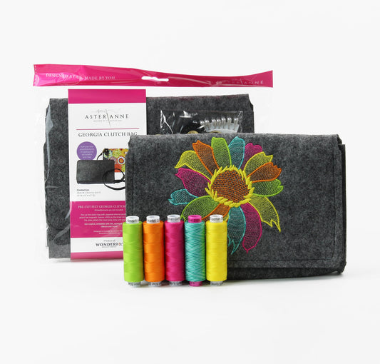 Aster and Anne Georgia Clutch Spring bundle WonderFil Europe