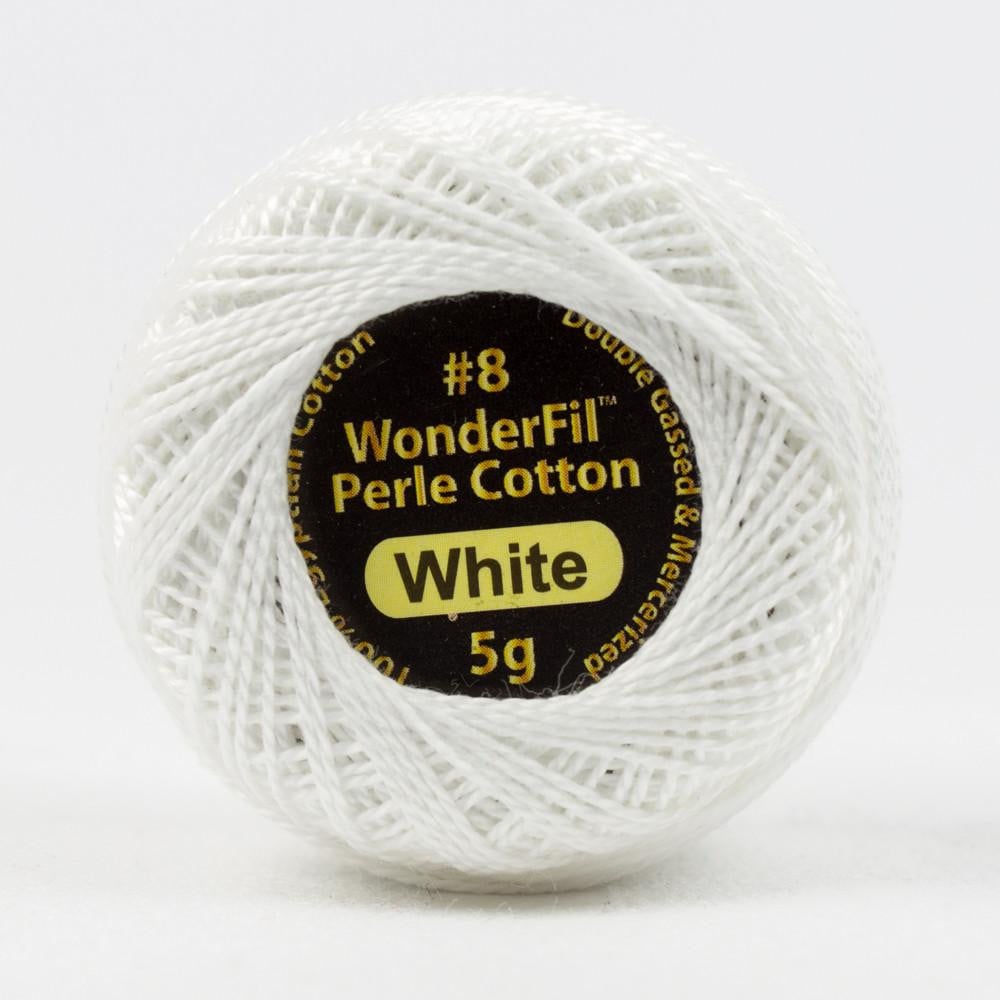 EL5Gwhite - Eleganza™ 8wt Egyptian Cotton White Thread WonderFil