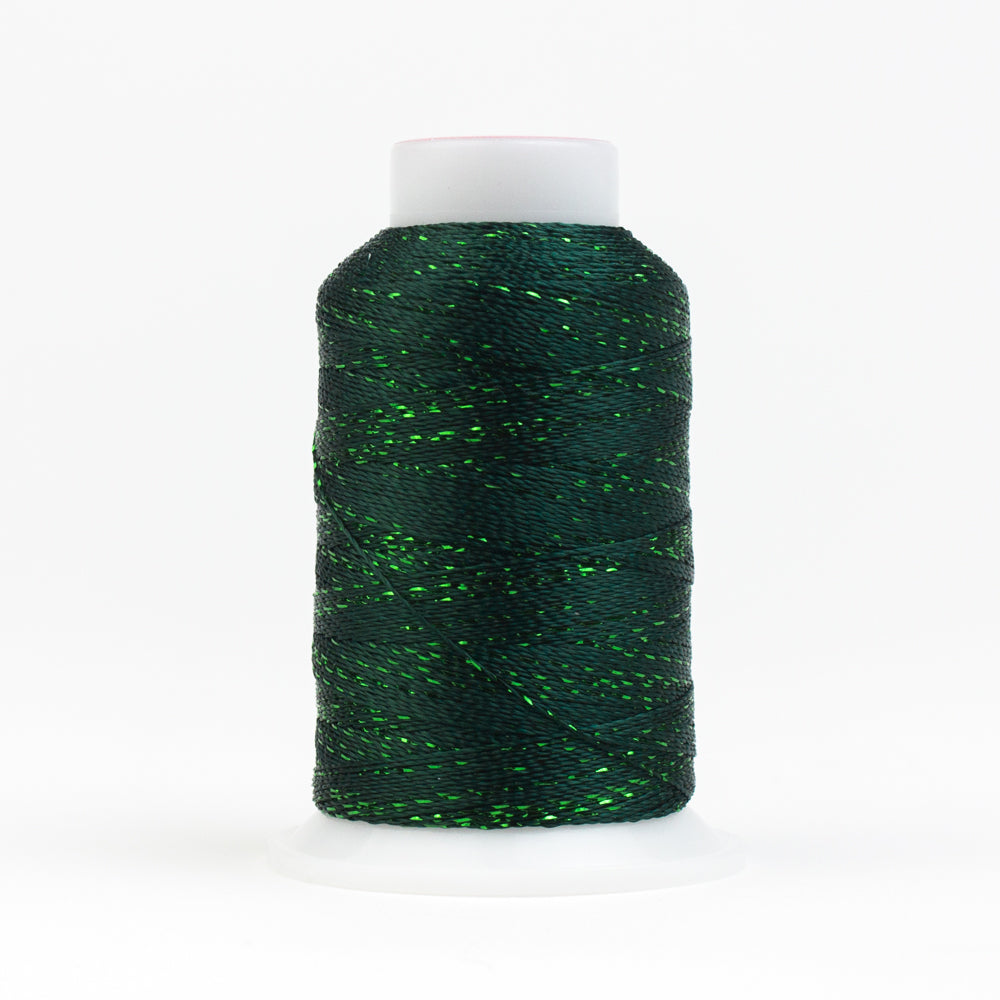 GM566 - GlaMore™ 12wt Rayon and Metallic Forest Green Thread WonderFil