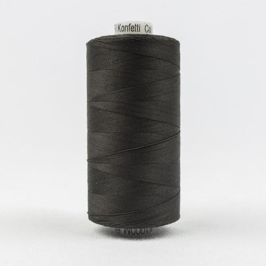 KT201 - Konfetti™ 50wt Egyptian Cotton Soft Black Thread WonderFil