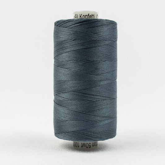 KT904 - Konfetti™ 50wt Egyptian Cotton Blue Grey Thread WonderFil